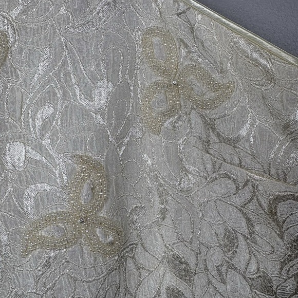 Nolan Miller 8 Ivory Cream Two Piece Pencil Skirt Strap Top Bridal Set VTG - Picture 8 of 13